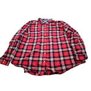 Women's St Johns Bay Long Sleeve Button Up 100% Cotton Pink Shirt 2xl